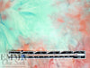 NY designer tie dye poly knit - coral/jade 2 yd