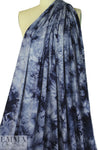 CA designer blue tones tie dye viscose knit