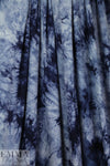 CA designer blue tones tie dye viscose knit