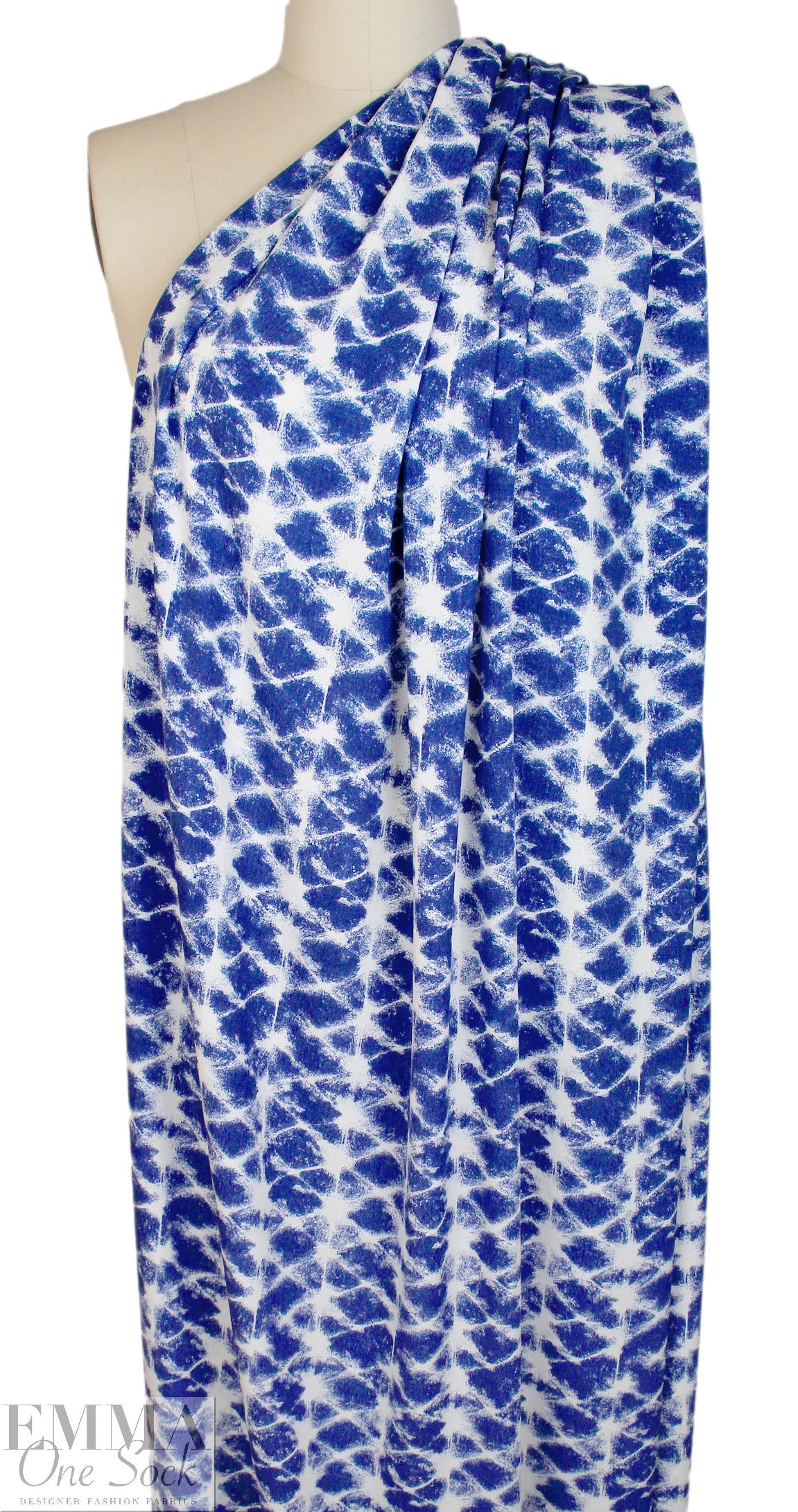 designer 'batiky lattice' drapey viscose crepe 1.75 yd