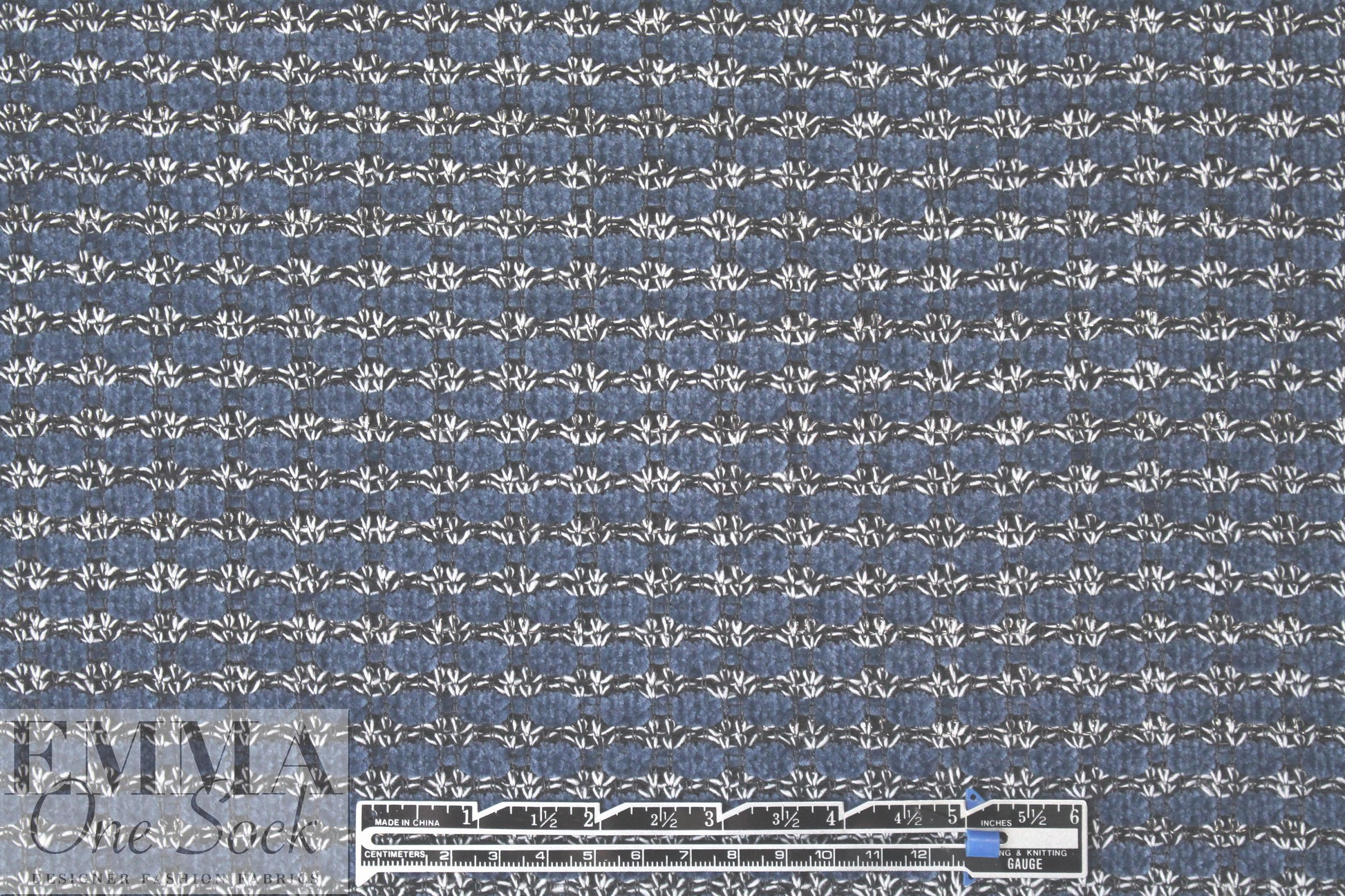 novelty knit double-sided sweater knit - denim blue