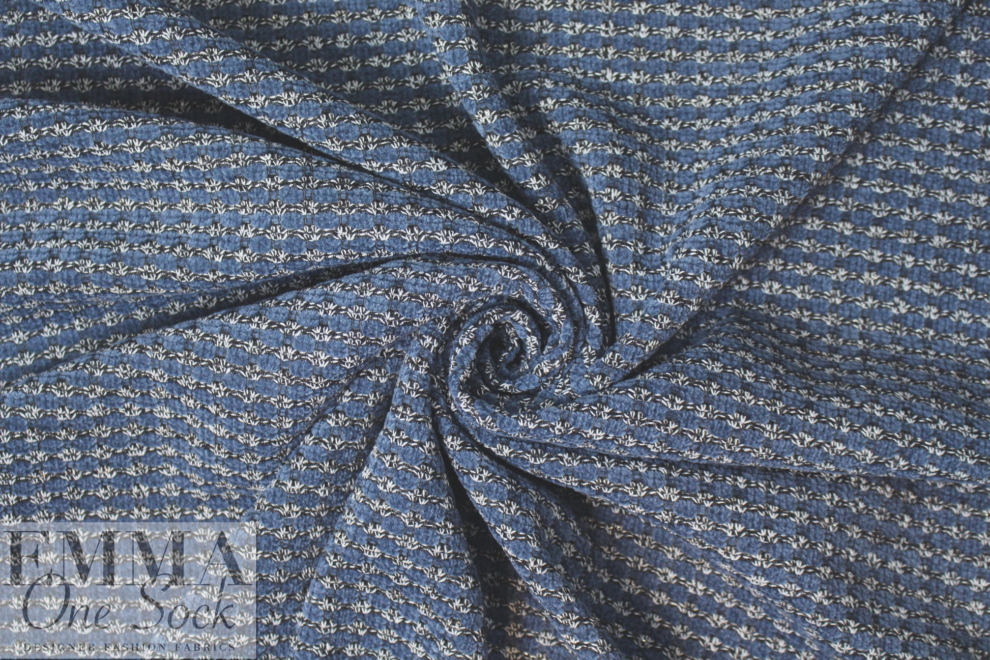 novelty knit double-sided sweater knit - denim blue