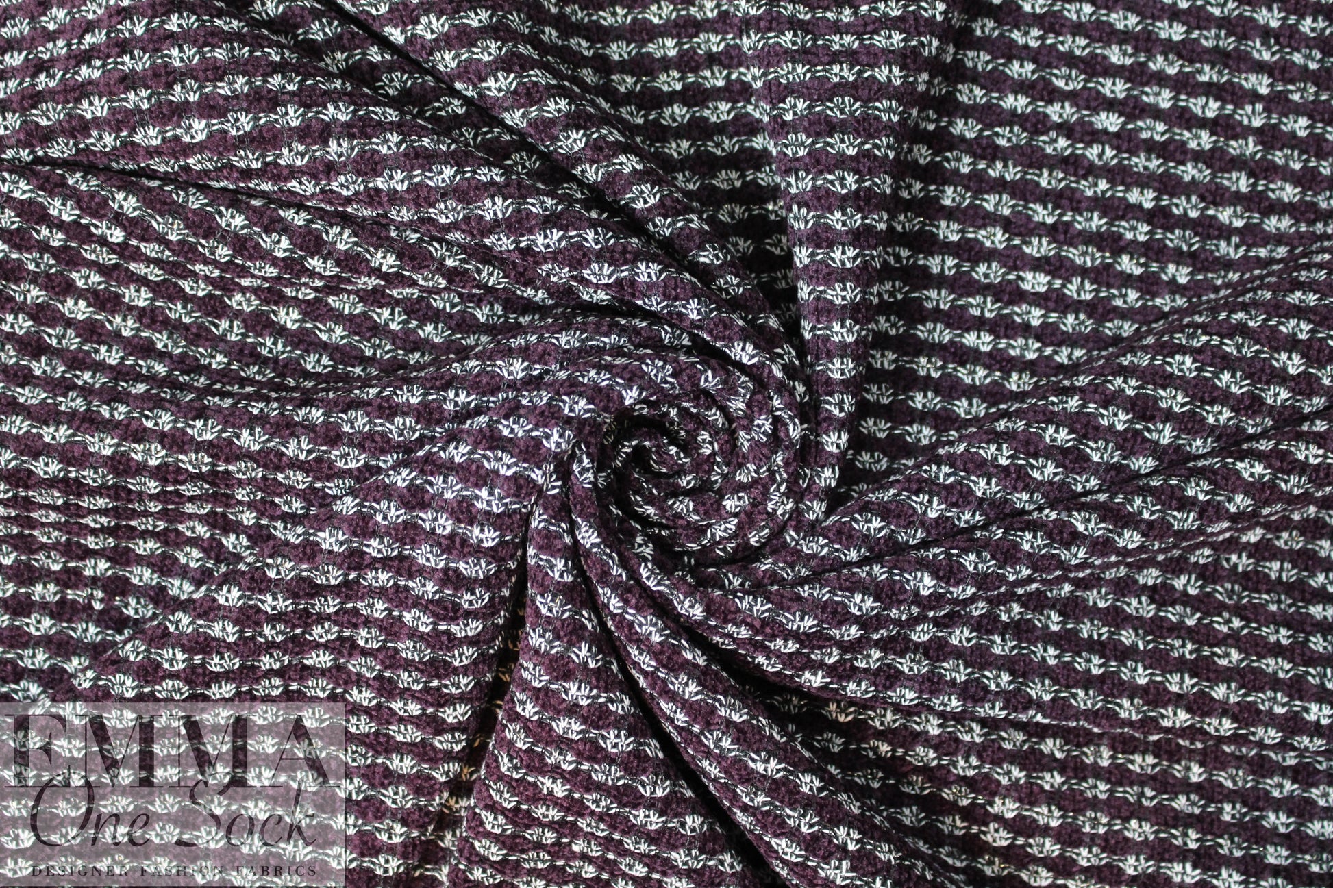 novelty knit double-sided sweater knit - dark plum