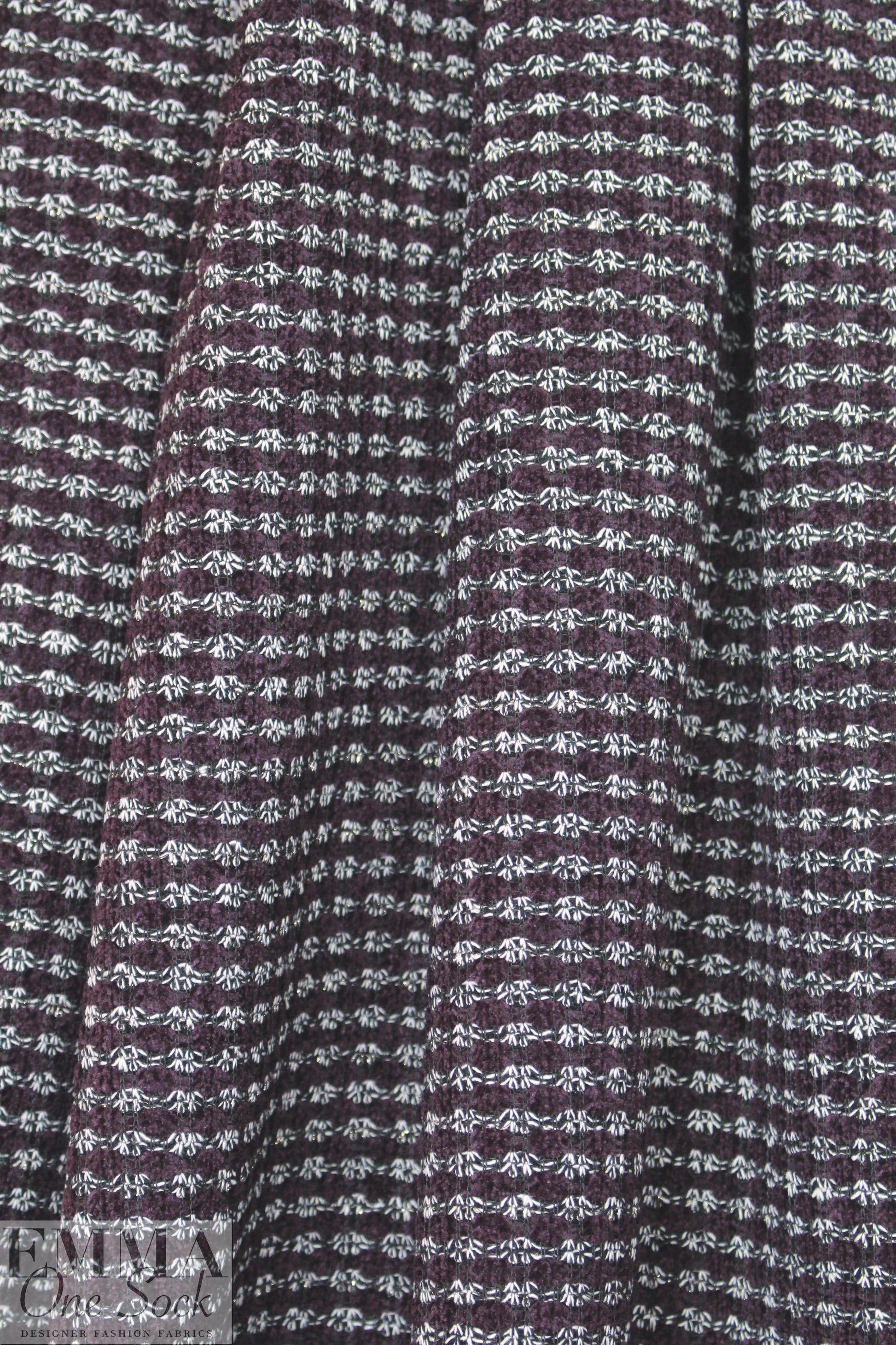 novelty knit double-sided sweater knit - dark plum