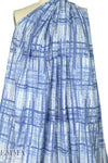 T0ri Richard blue hatch screen printed cotton lawn