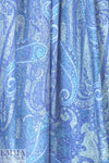 T0ri Richard paisley blues screen printed cotton lawn