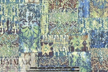T0ri Richard batiky patches screen printed cotton lawn 1.125 yds