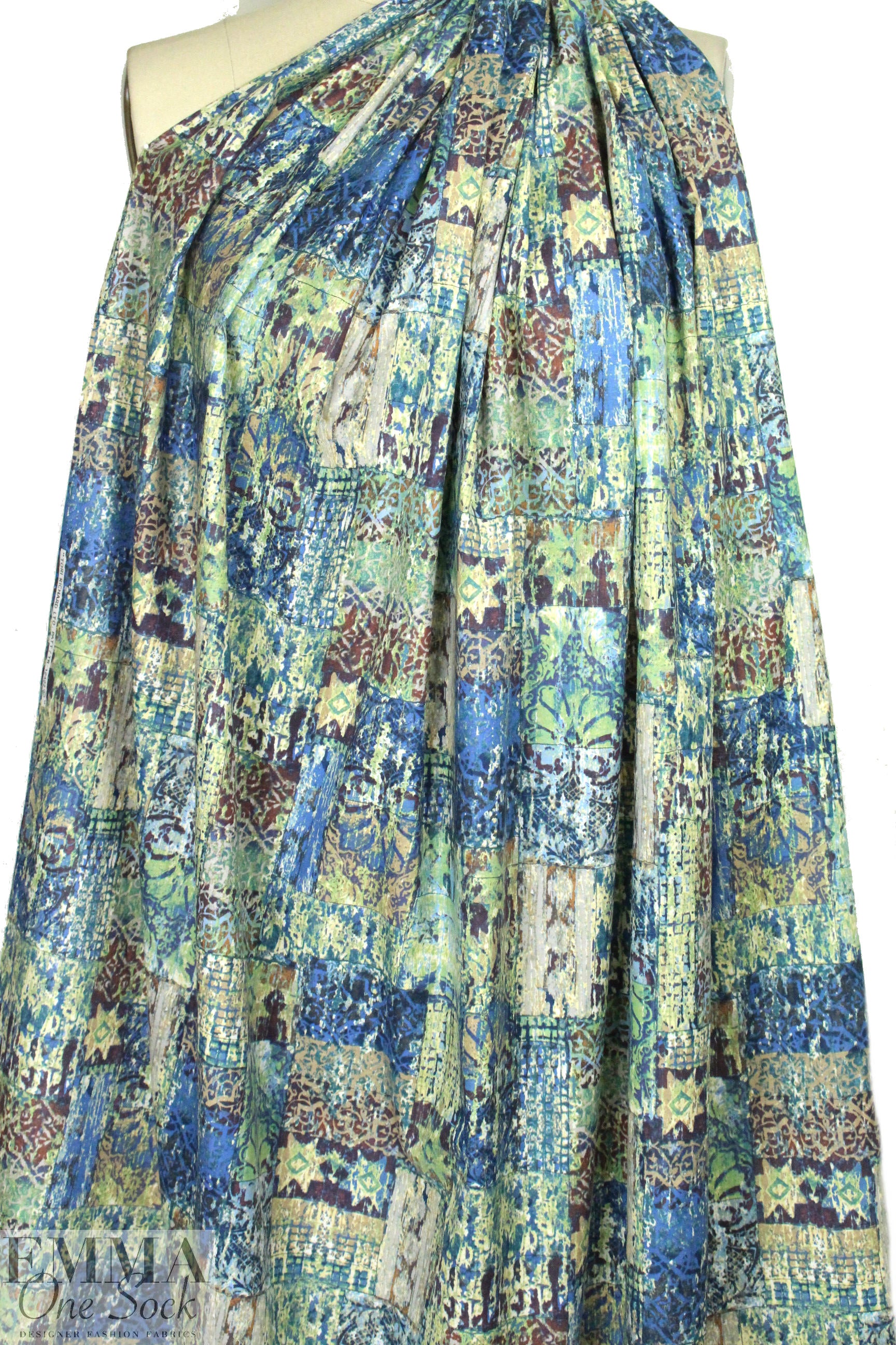 T0ri Richard batiky patches screen printed cotton lawn