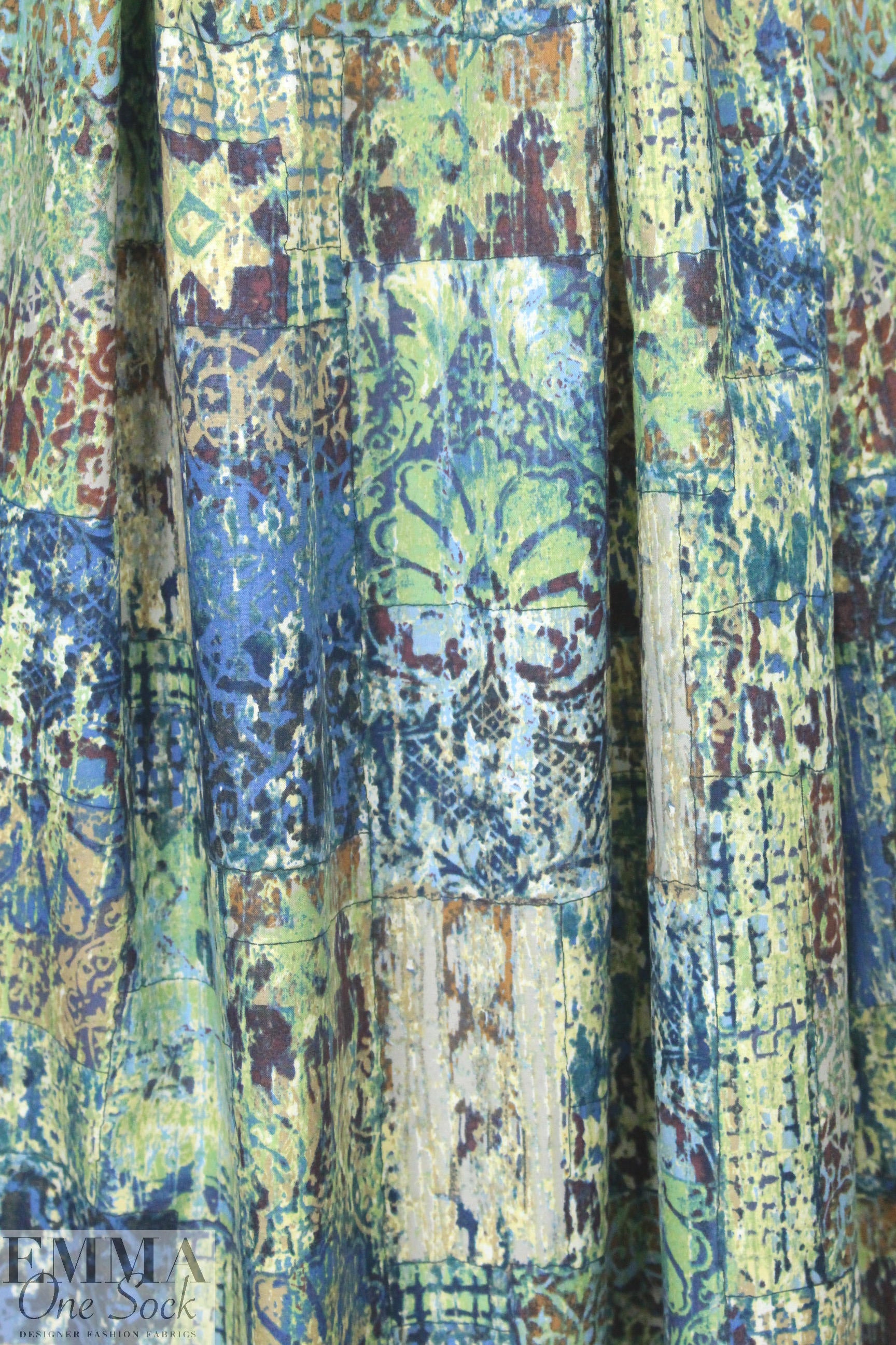 T0ri Richard batiky patches screen printed cotton lawn