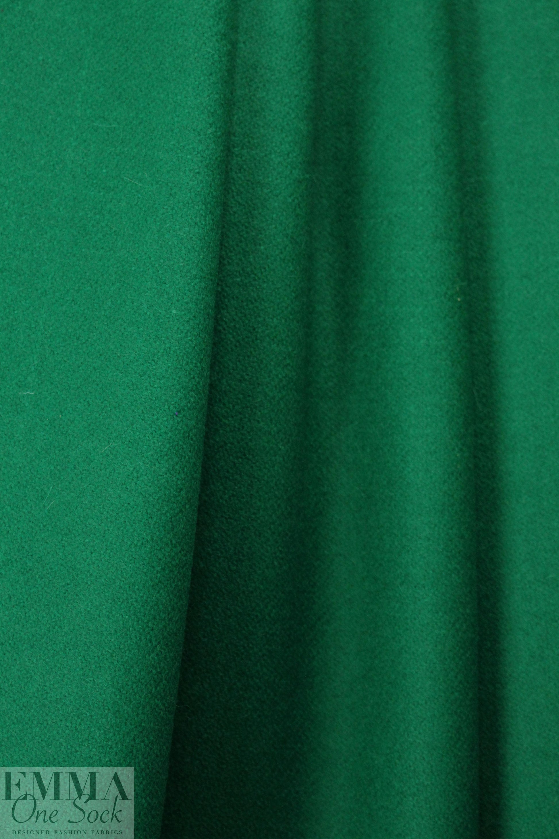 famous designer virgin wool coating - forest 2.5 yd