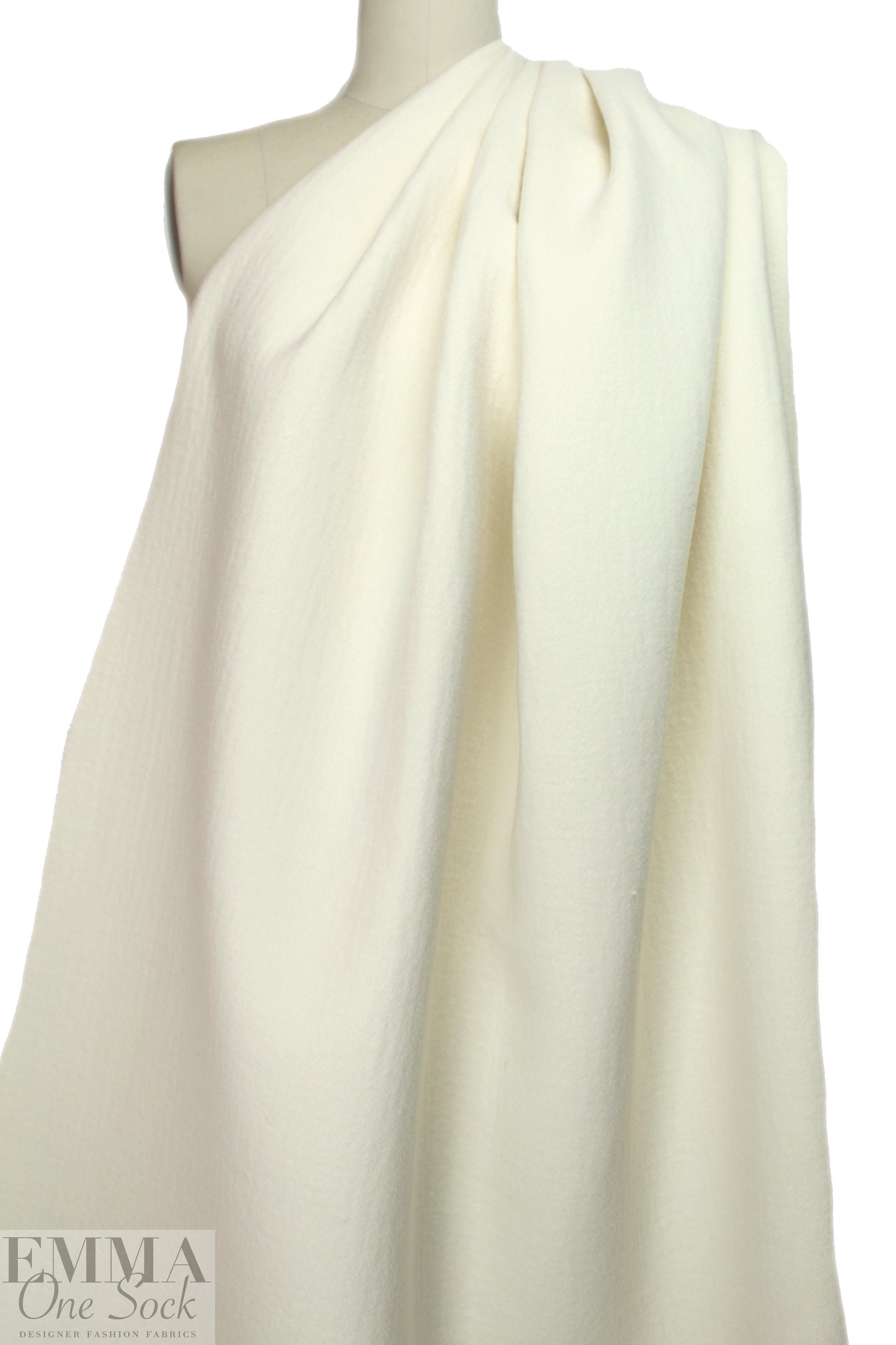 famous designer wool/cashmere doublecloth - ivory 3 yd