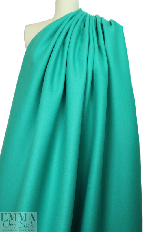 famous designer wool/mohair doublecloth - malachite