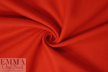 famous designer virgin wool coating - fiesta red 3 yd