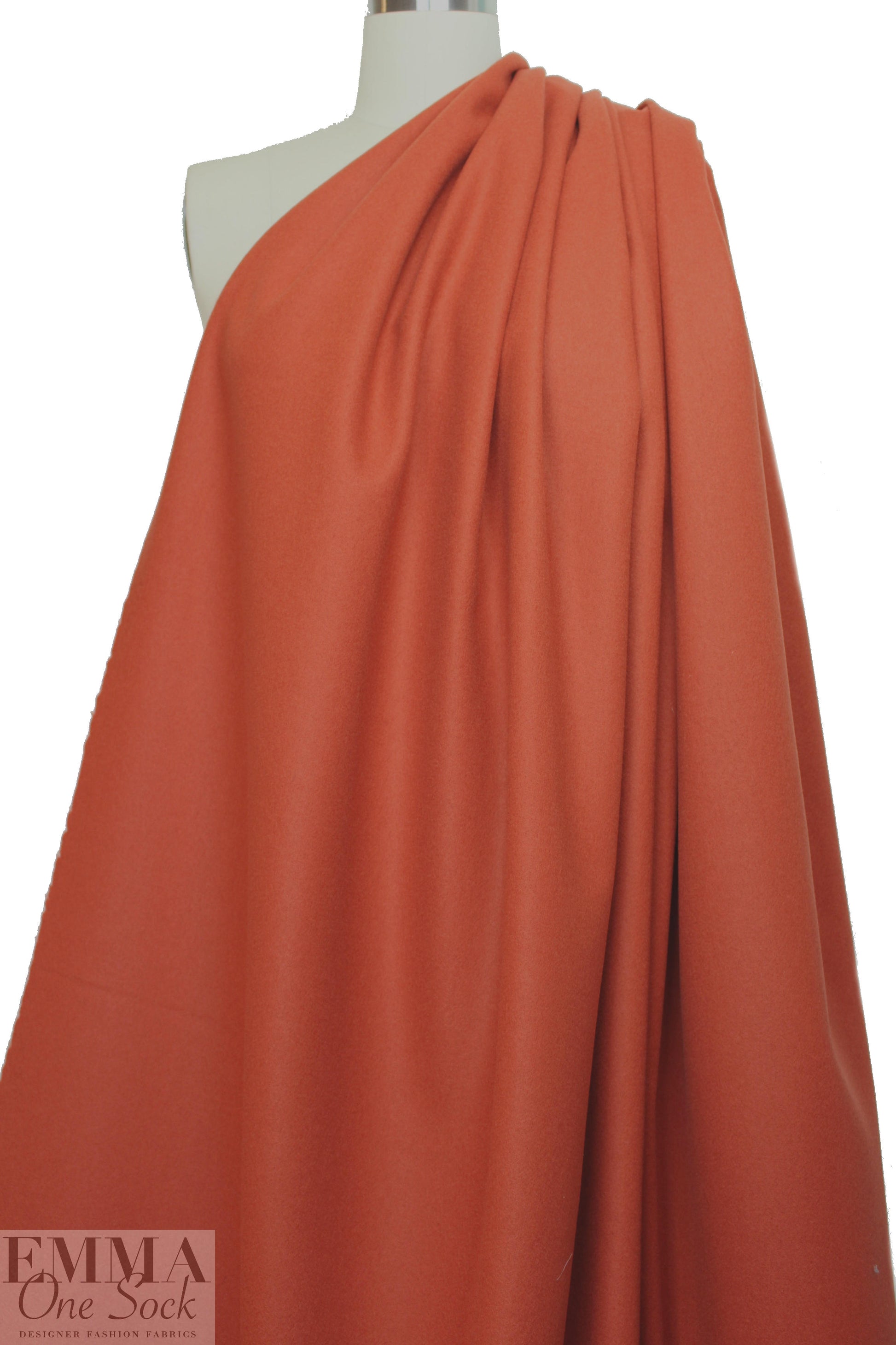 famous designer virgin wool coating - chili 2.5 yd