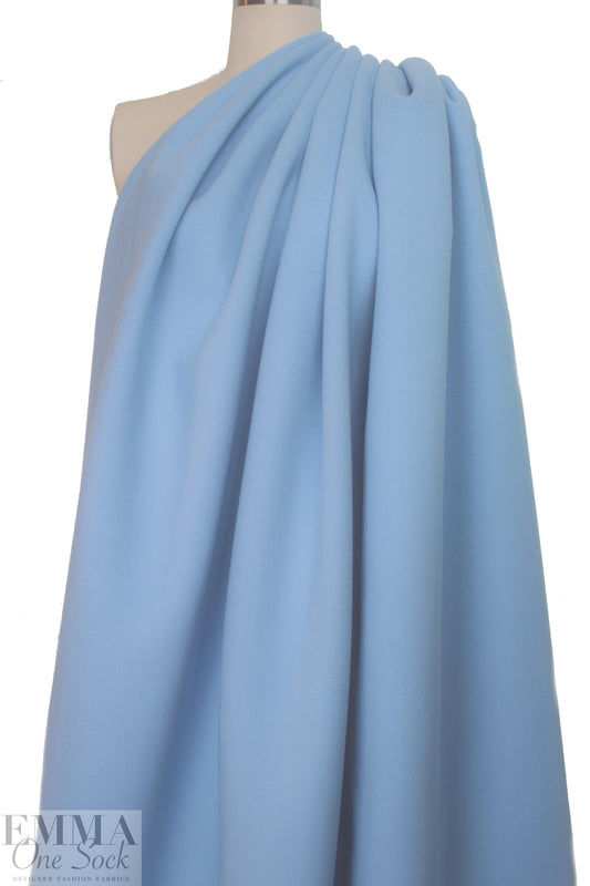 famous designer wool/cashmere doublecloth - icy blue