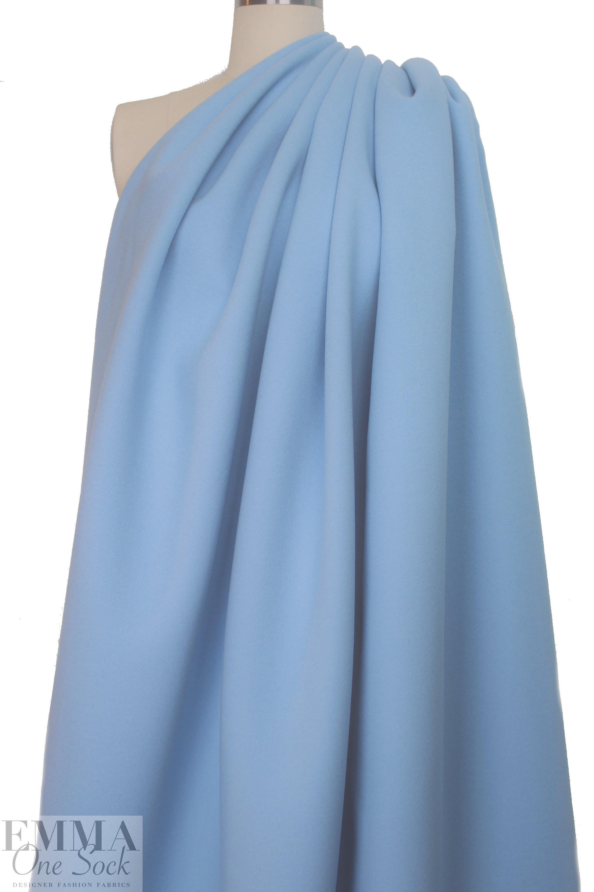 famous designer wool/cashmere doublecloth - icy blue 2.125 yd