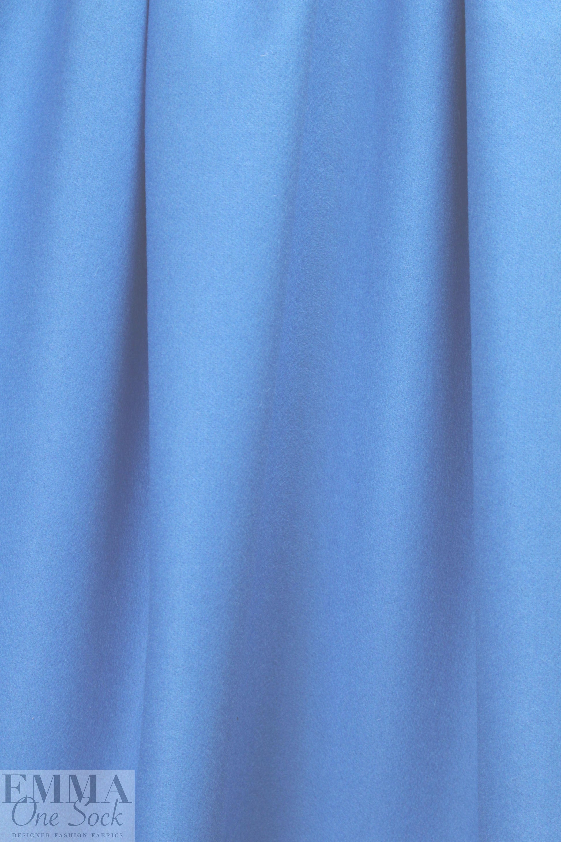 famous designer virgin wool coating - riviera blue