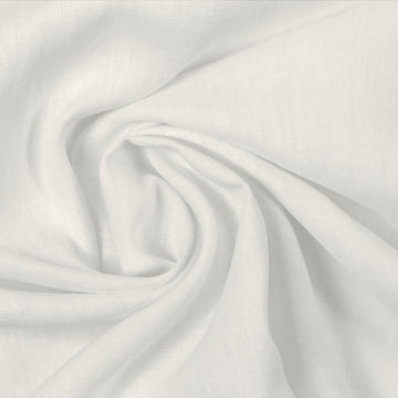 European medium weight tumbled linen - white