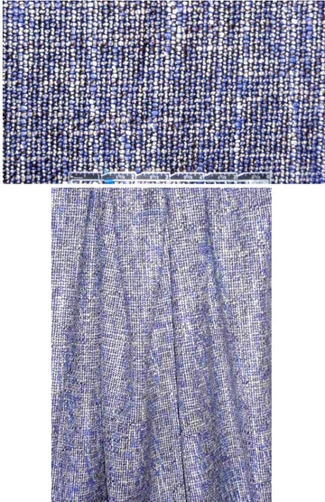Italian viscose blend periwinkle/black tweed
