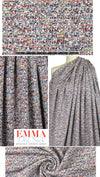 'Chanel tweed' sparkly boucle' - blue/red 1.75 yd