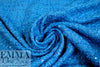 textured basketweave sequin tweed suiting - peacock blue 1.125 yds