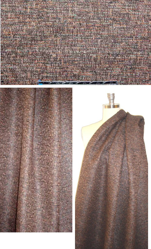 David Meister black/camel/teal fancy tweed suiting 1.66 yd