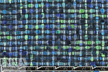 Carmen Marc Va1vo fancy weave boucle' - blue/green .70 yds