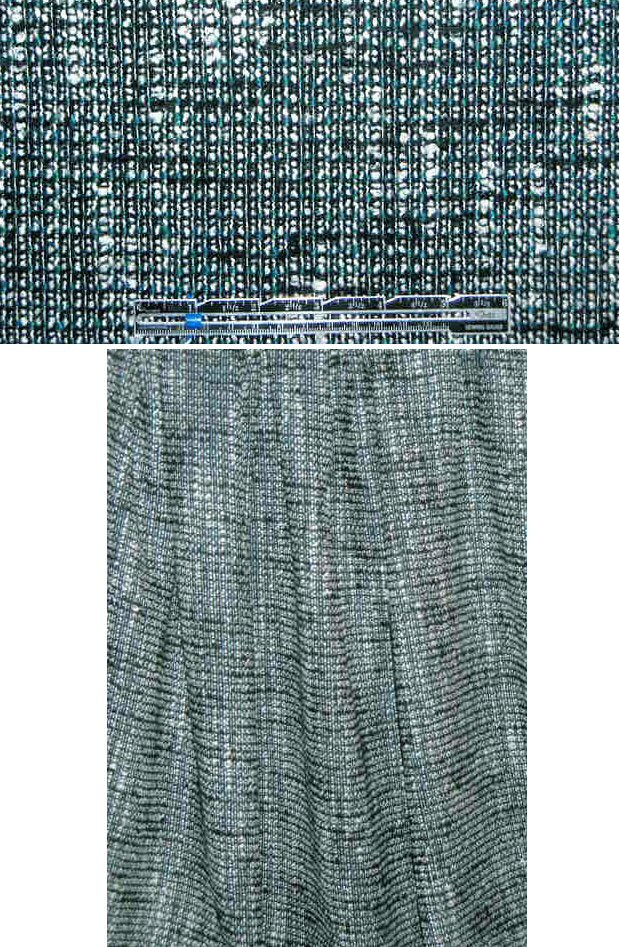 Italian teal-green/black/white fancy tweed suiting