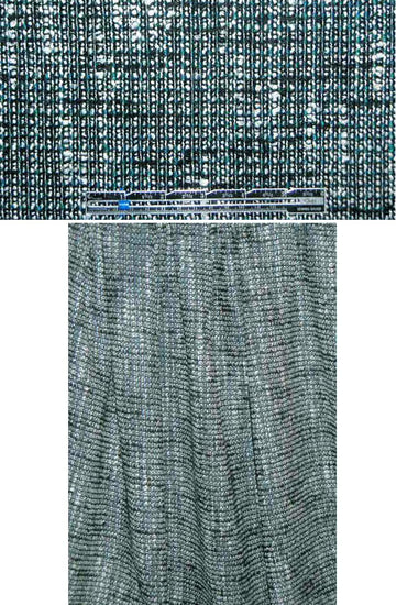 Italian teal-green/black/white fancy tweed suiting