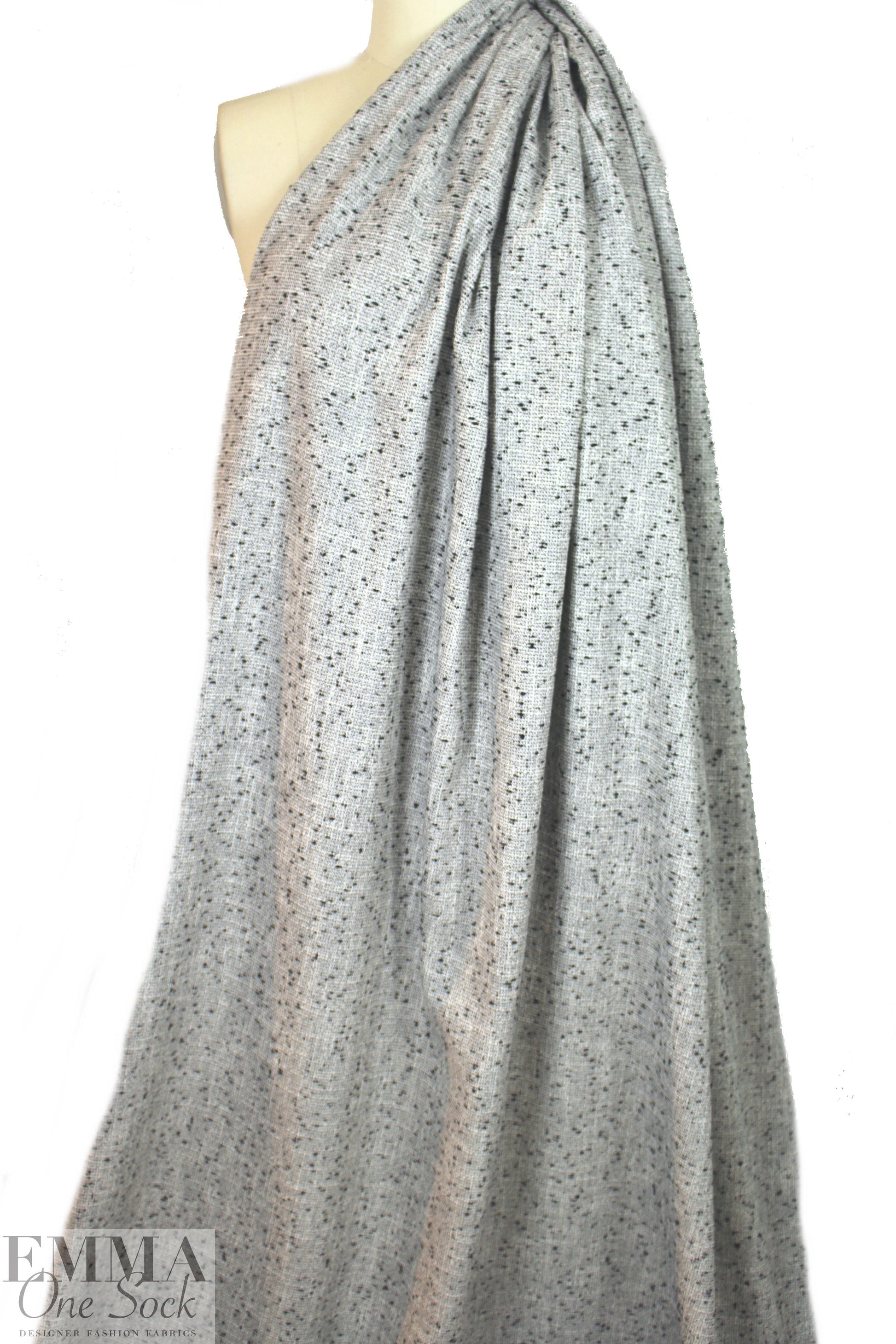 Rebecca Tay1or black/white textured stretch tweed 1 yard