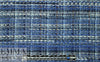 Italian shades of blue tweedy plaid suiting 1.5 yds