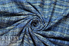 Italian shades of blue tweedy plaid suiting