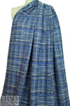 Italian shades of blue tweedy plaid suiting