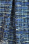Italian shades of blue tweedy plaid suiting 1.5 yds