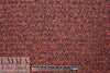 Italian hot coral boucle' tweed wool blend woven