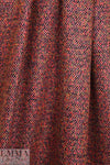 Italian hot coral boucle' tweed wool blend woven