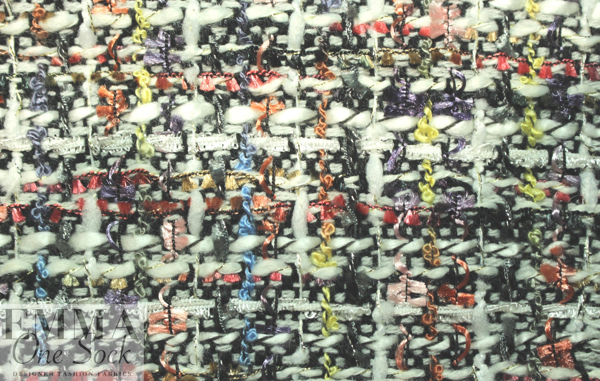 NY designer tweedy blend multicolor boucle'