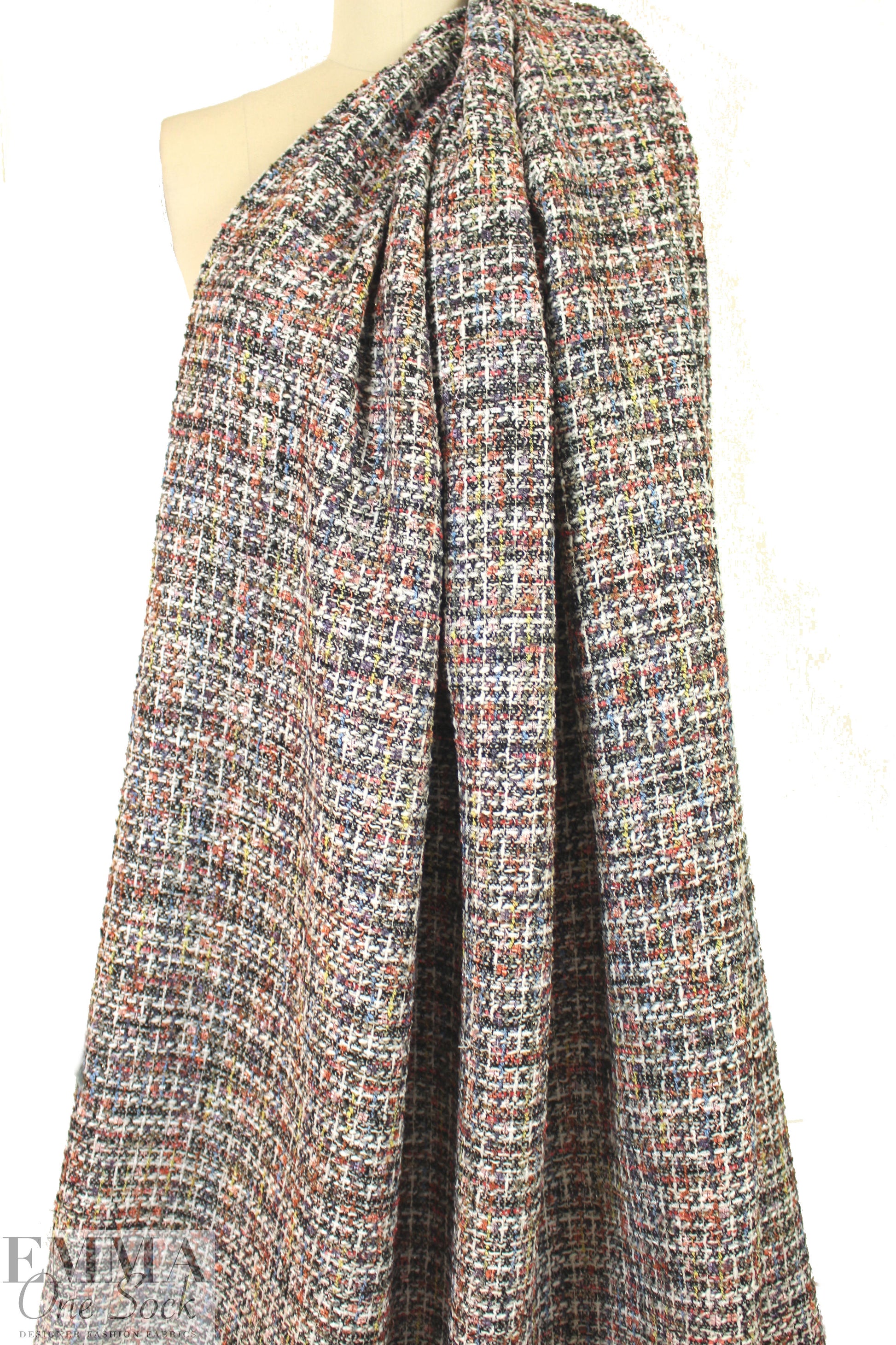 NY designer tweedy blend multicolor boucle'