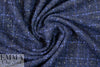 NY designer fancy ribbon sparkle boucle' - navy
