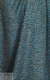 Italian turquoise boucle' tweed wool blend woven