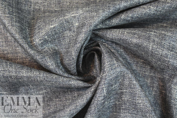 NY designer tweedy blue silk/viscose suiting