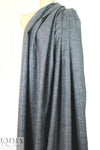 NY designer tweedy blue silk/viscose suiting