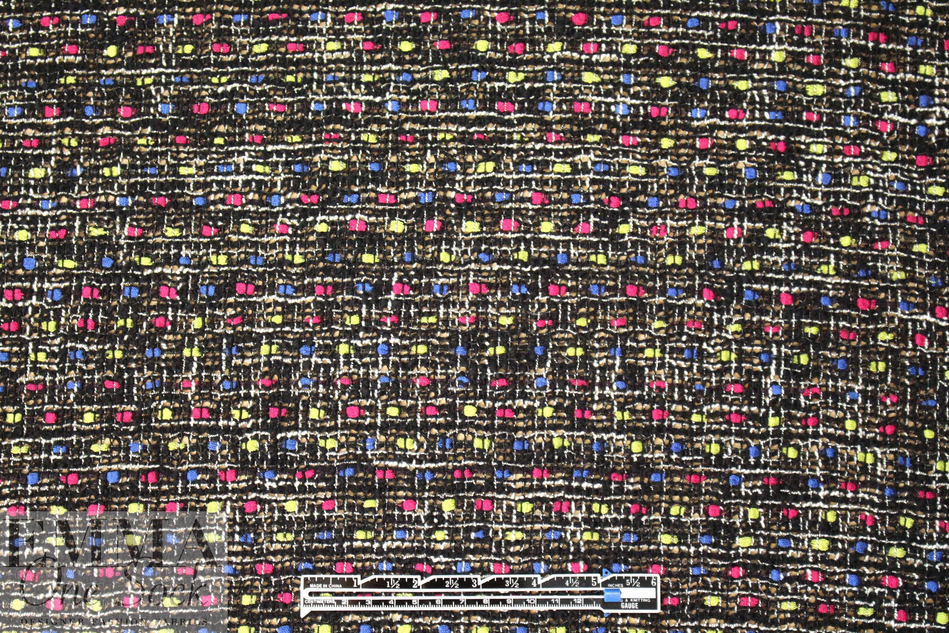 Italian cotton blend basketweave boucle' suiting