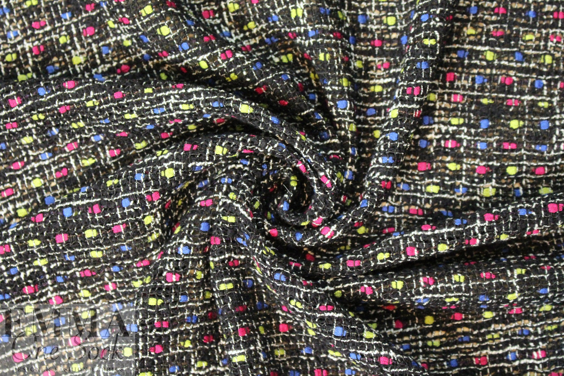 Italian cotton blend basketweave boucle' suiting