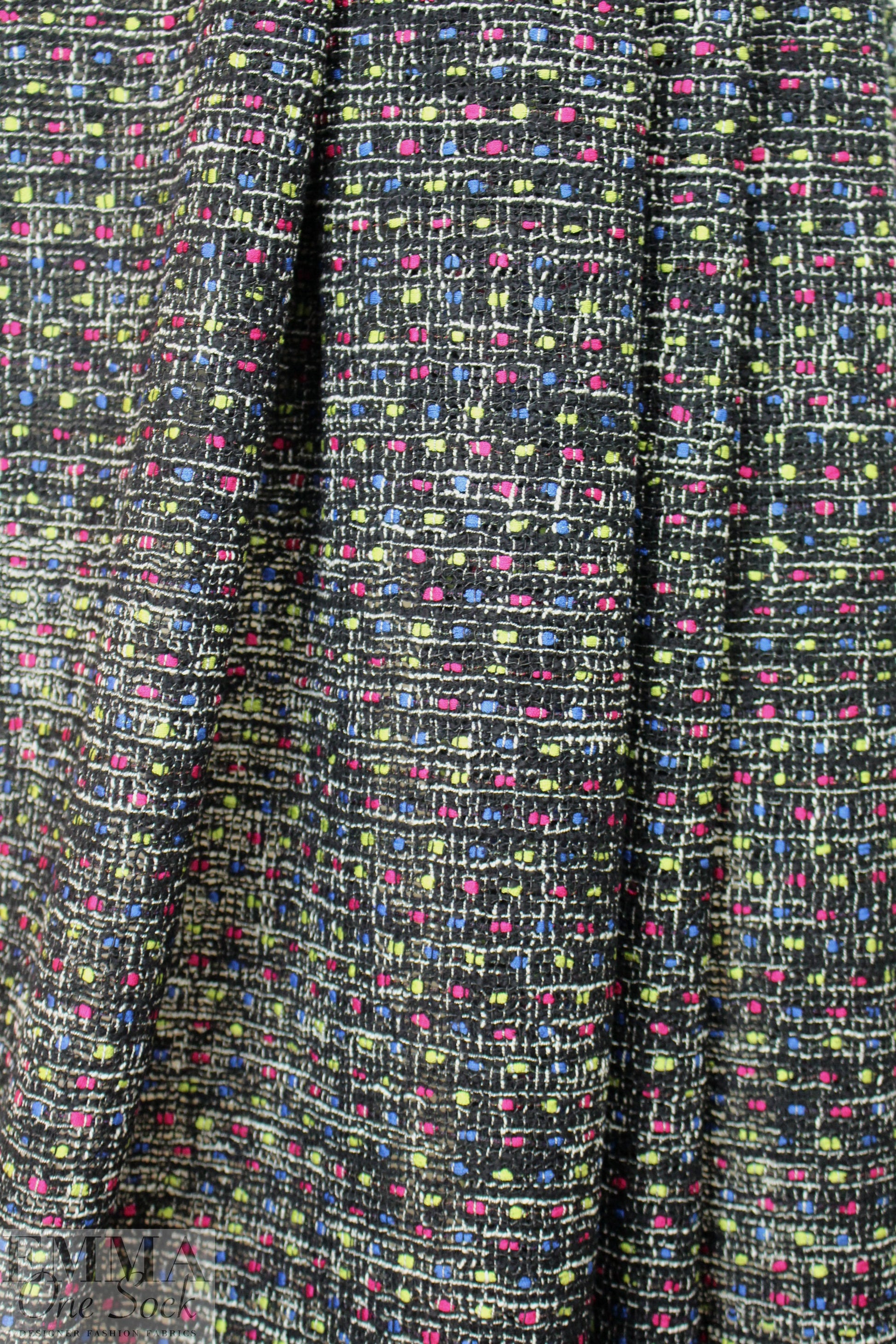 Italian cotton blend basketweave boucle' suiting 2.5 yd
