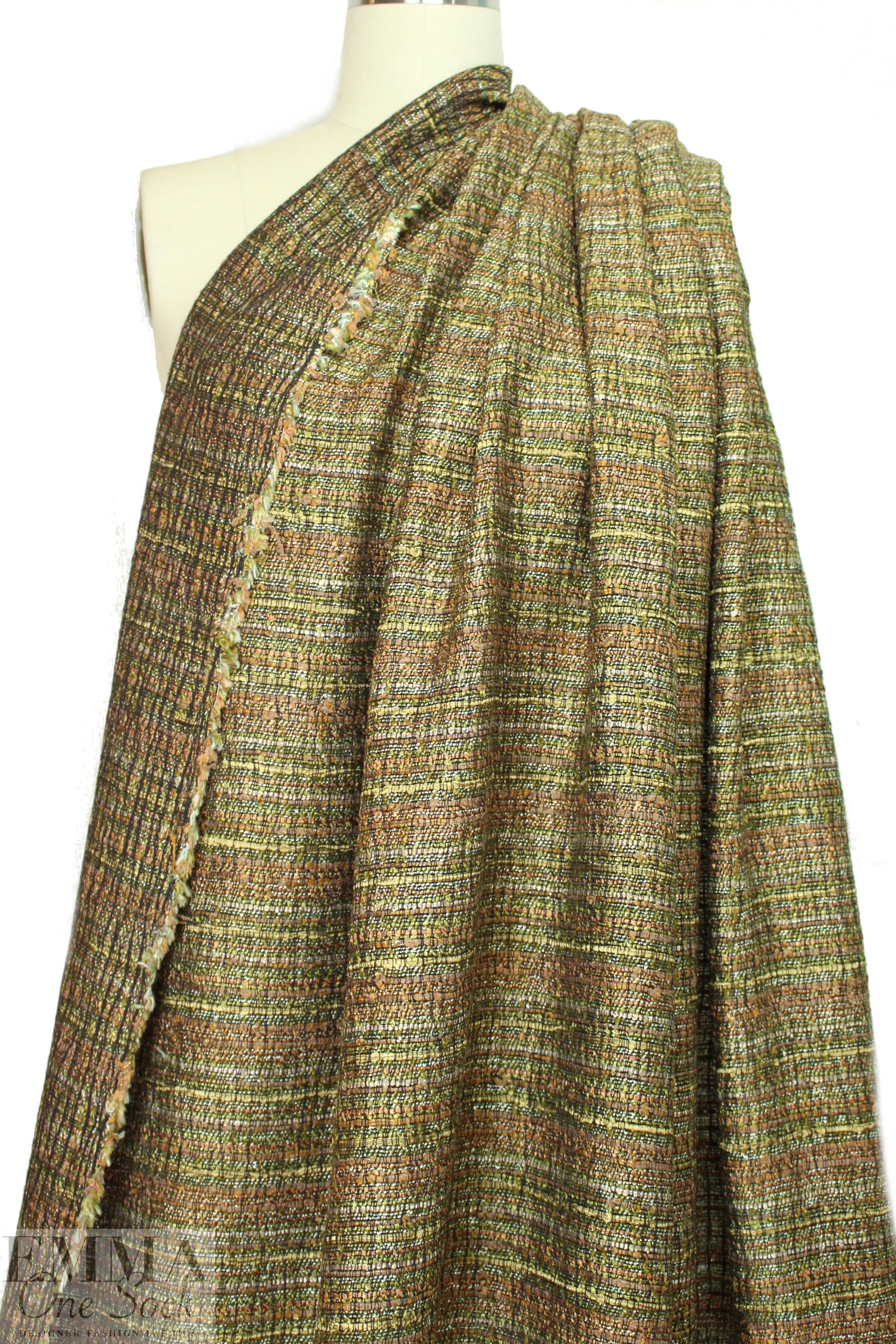 Italian cotton blend basketweave copper tones suiting