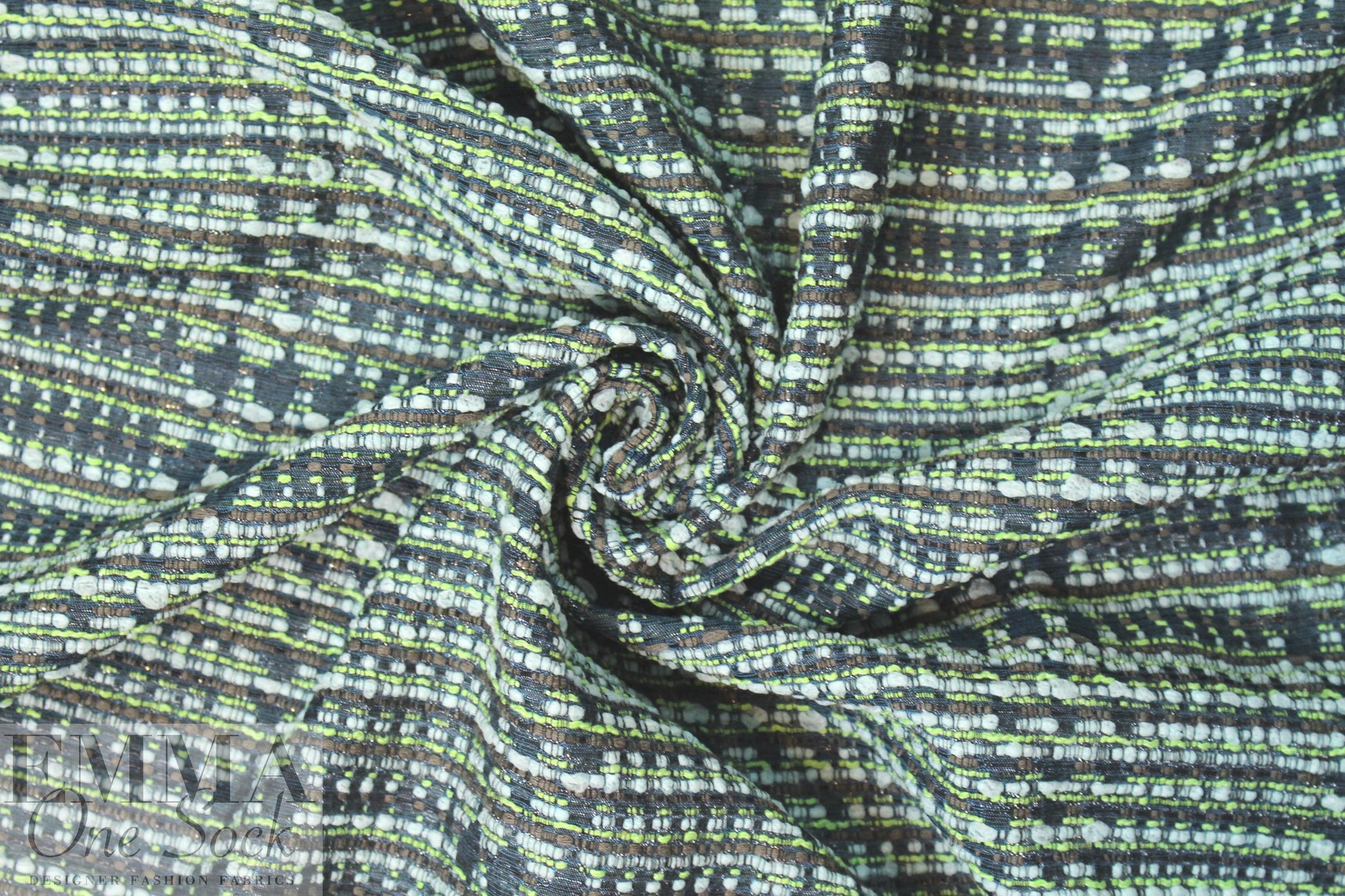 Italian viscose blend glen plaid boucle' suiting