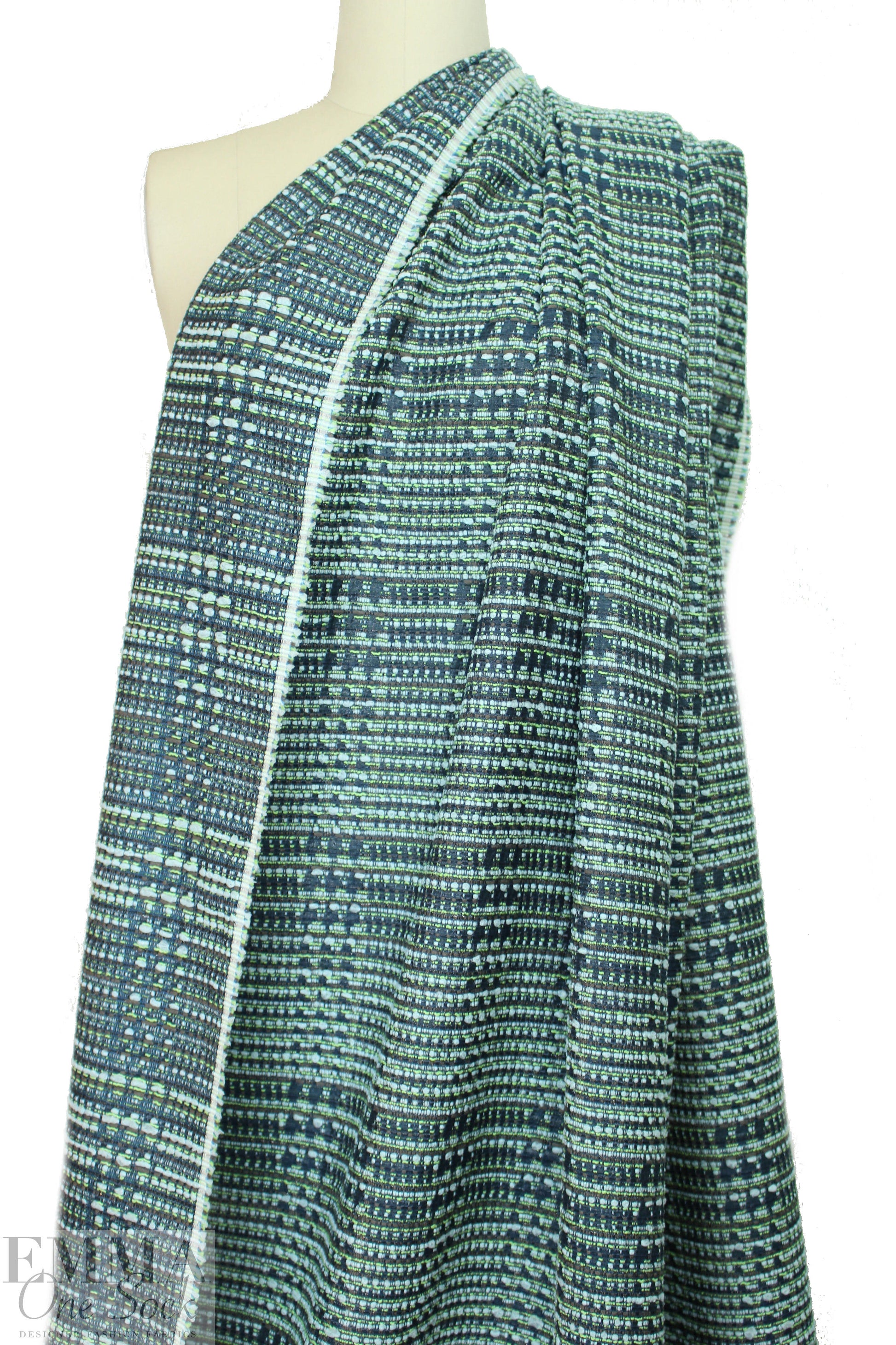 Italian viscose blend glen plaid boucle' suiting