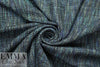 Italian tweedy weave wool blend blue tones suiting