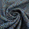 Italian Chane1-style tweedy boucle' suiting- blue/teal/black 2.5 yd